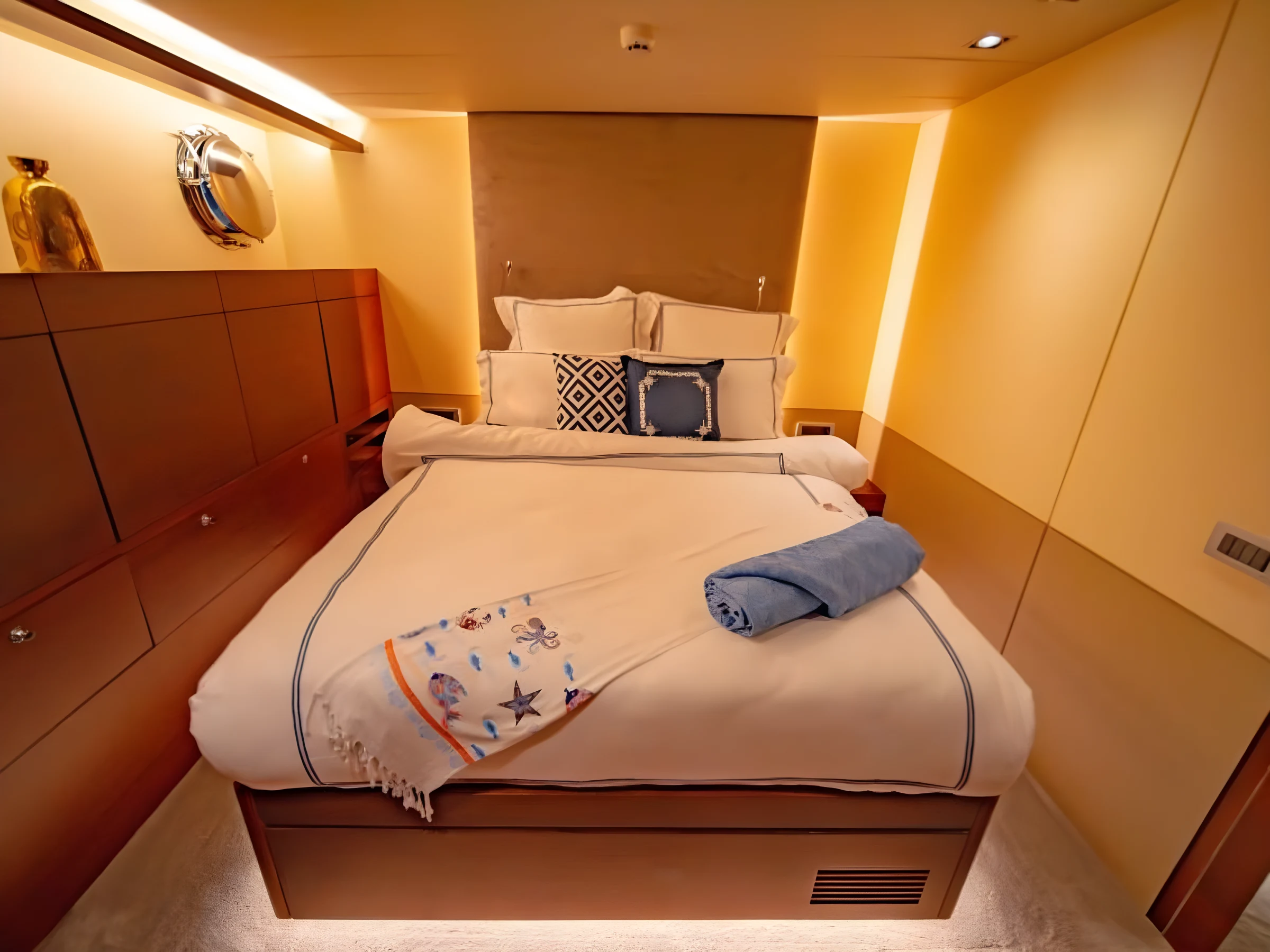 Double cabin, alternate view aboard a crewed gulet charter Bodrum vessel