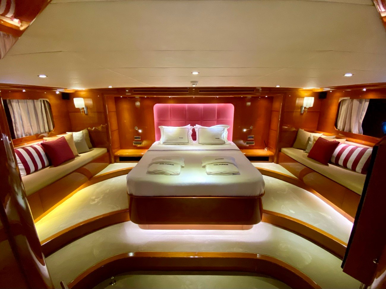 Double guest cabin aboard a 37m six-cabin gulet charter, Bodrum — CA3713