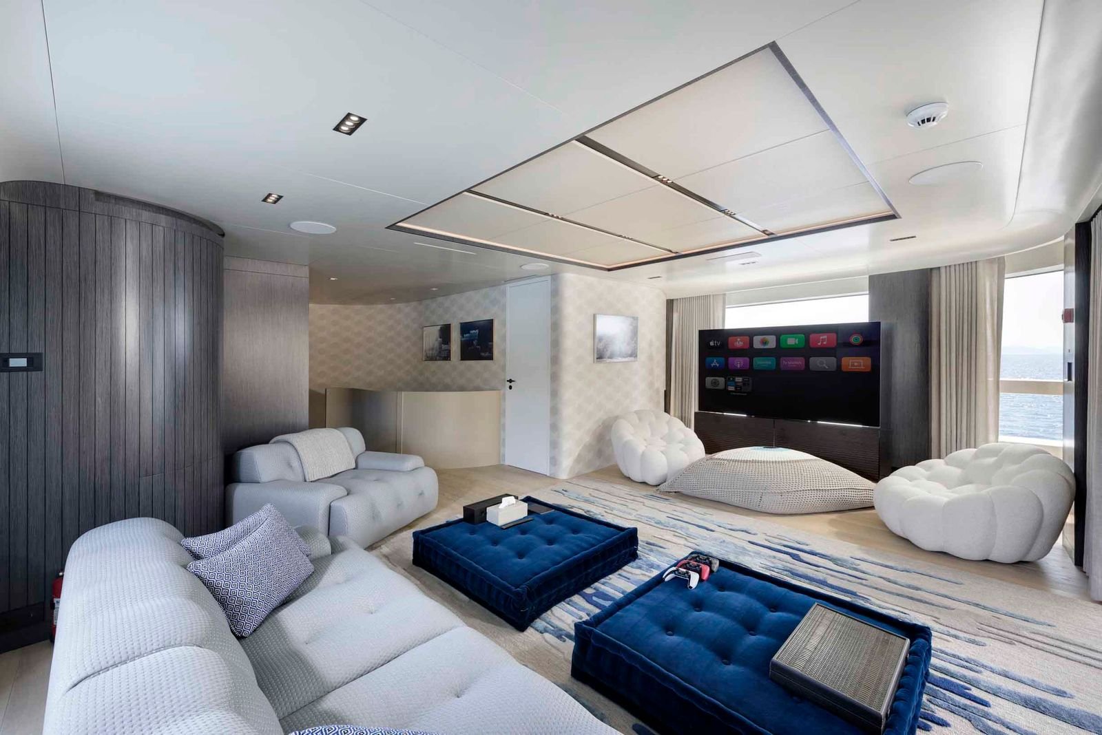 Main saloon aboard a 50m Ada Yacht Works mega yacht charter in Bodrum