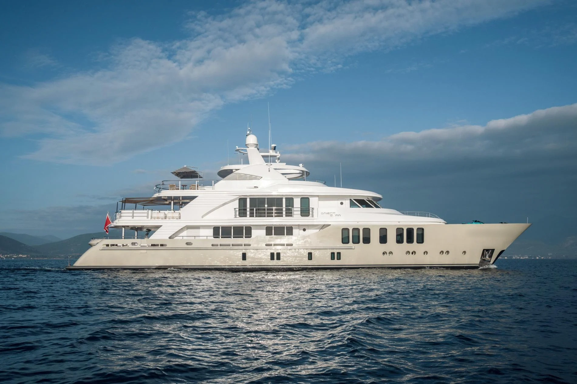 47m superyacht at anchor off the Turkish coast — luxury yacht charter Göcek OS4712