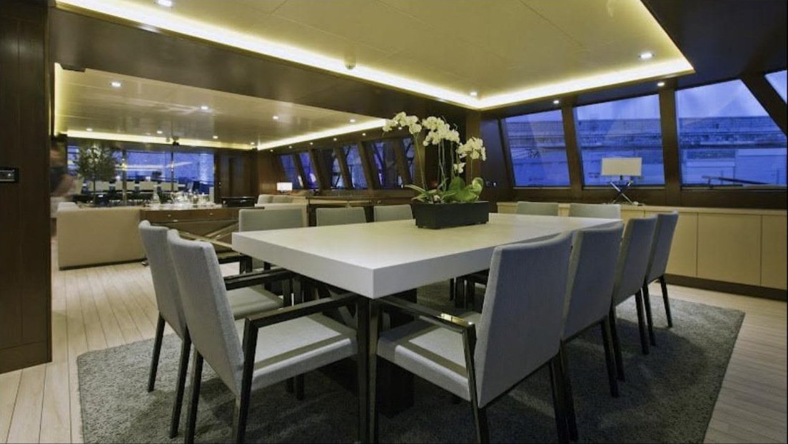 Formal dining saloon seating 12 guests