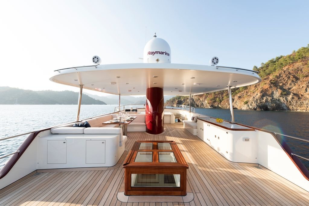 24m explorer motor yacht charter Bodrum – flybridge