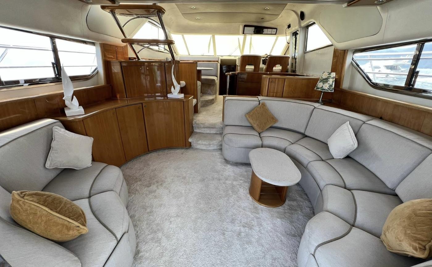 Princess 60 charter Göcek — main salon