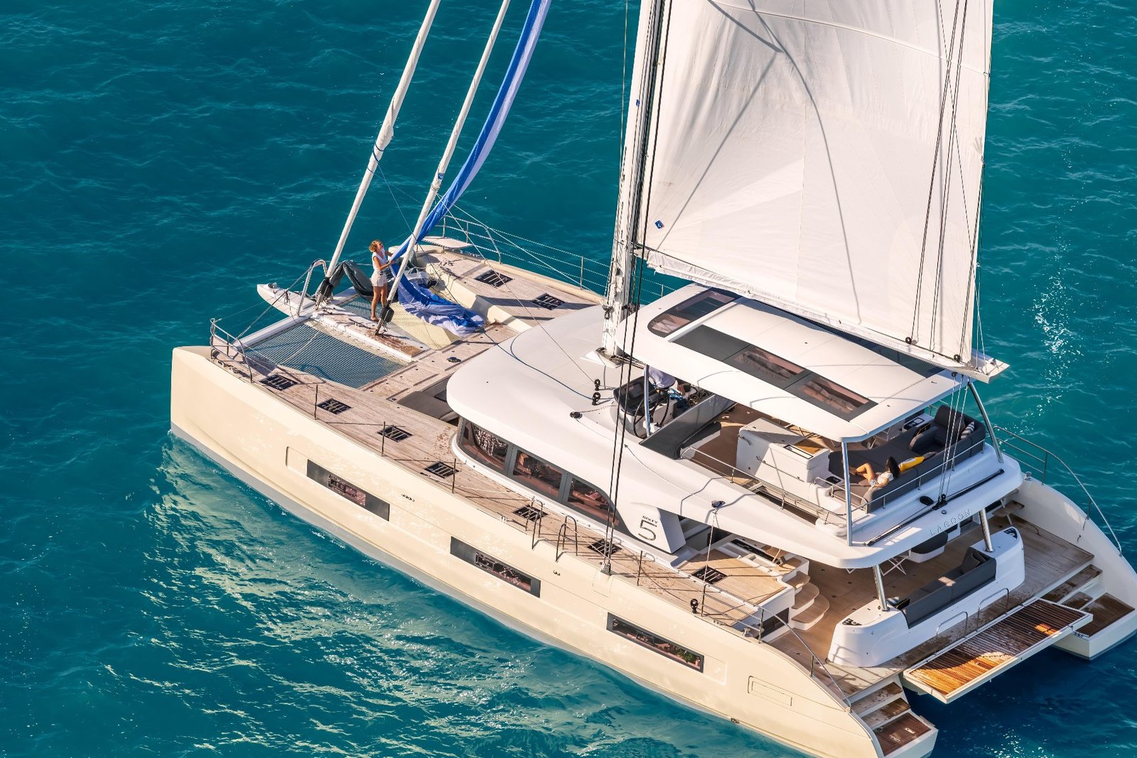 Lagoon Sixty 5 catamaran charter Greece sailing profile in the Aegean
