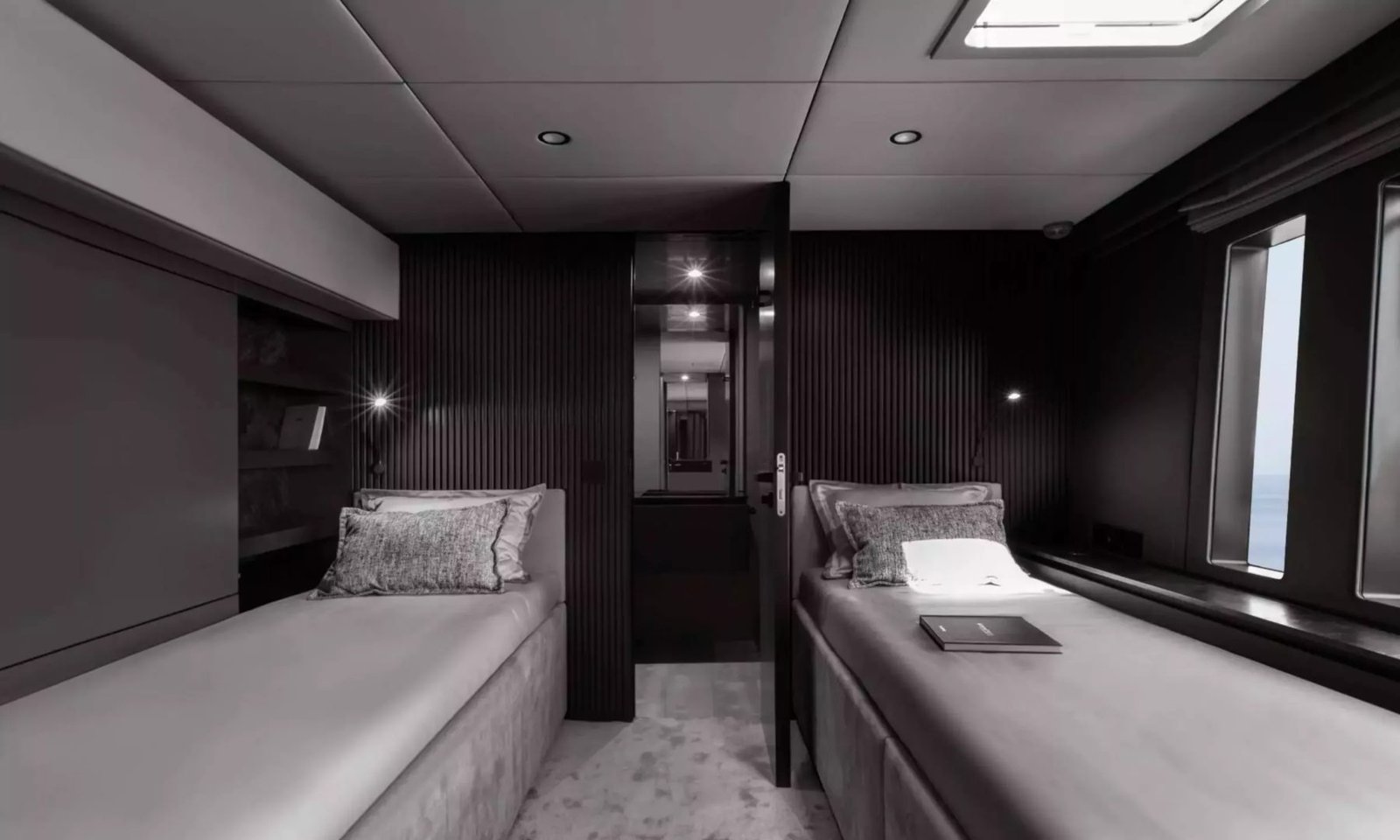 Twin guest cabin on a Sunreef 80 catamaran charter Greece